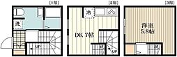 MOK-TERRACE KITAFUCHU 1LDKの間取図画像