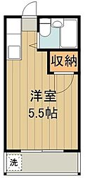 ハイツ南町 ワンルームの間取図画像