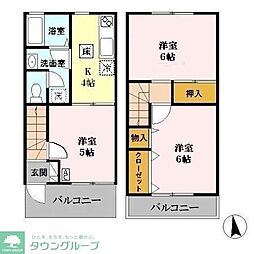 エーデルハイムスズキB 3Kの間取図画像