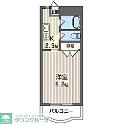 ハピネス5 1Kの間取図画像
