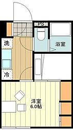 レオパレスレクリチュール立川 1Kの間取図画像