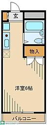 ラ・フォンテーヌ ワンルームの間取図画像