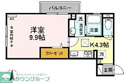 セントバーバラ国立 1Kの間取図画像