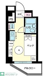 サンパレス南町 ワンルームの間取図画像