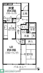 コーポレート小金井梶野通り5号棟 2LDKの間取図画像