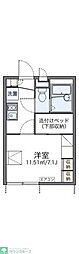 レオパレスグレース 1Kの間取図画像