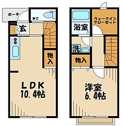 アンソレイェ 1LDKの間取図画像