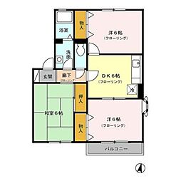サイプレスタウンC 3DKの間取図画像
