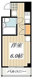 フェニックス国分寺 ワンルームの間取図画像