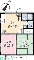 エステート 2DKの間取図画像