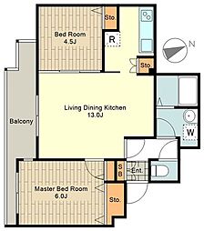 LAPiS吉祥寺 2LDKの間取図画像