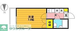 サンロード七番館別館 1Kの間取図画像