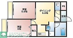 マルメゾン 2DKの間取図画像