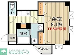 RESIDIAKOKUBUNJI 1Kの間取図画像
