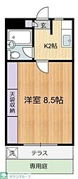 ホワイトヴィラ'86 1Kの間取図画像