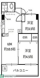 武蔵境永谷タウンプラザ 2LDKの間取図画像