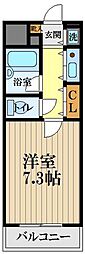 東竹ハイツ 1Kの間取図画像