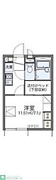 レオパレス飛田給ハイム 1Kの間取図画像
