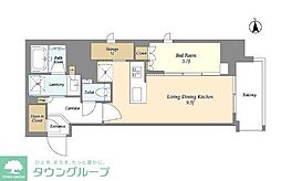 府中市宮西町1丁目マンション 1LDKの間取図画像