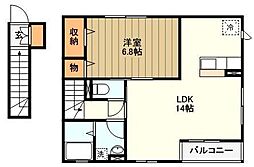 ワイズベル 1LDKの間取図画像