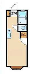 タケミコーポ ワンルームの間取図画像