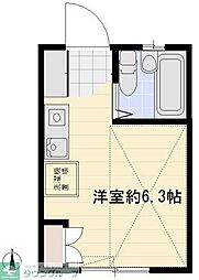 パストラル八坂A ワンルームの間取図画像