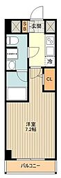 メインステージ立川 1Kの間取図画像