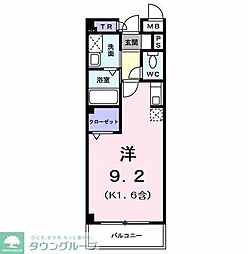 レジダンス上北台 ワンルームの間取図画像