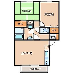 マレッサパーク 2LDKの間取図画像
