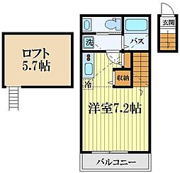 カスティーロ武蔵小金井 ワンルームの間取図画像