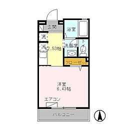 フェリーチェ 1Kの間取図画像