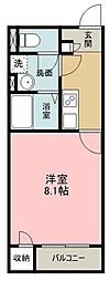 ミランダTDレジデンス ワンルームの間取図画像