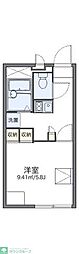 レオパレスエルパセオ3 1Kの間取図画像