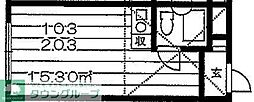 メゾン八坂 ワンルームの間取図画像