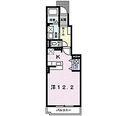 シャトレブリアン弐番館 1Kの間取図画像