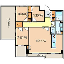 レジディア文京音羽 10階3LDKの間取り