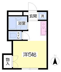 リヴェール成増 1階ワンルームの間取り