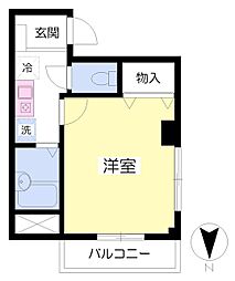 アネックスＡ 1階1Kの間取り