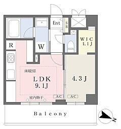 仮）グリーンヒルズ南大塚 2階1LDKの間取り