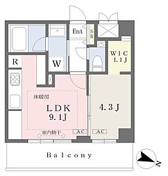仮）グリーンヒルズ南大塚 2階1LDKの間取り
