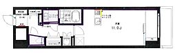 レジディア目白 3階ワンルームの間取り