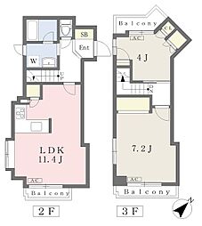 クリスタルプラザ 2LDKの間取図画像