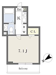 フェリーチェ西ケ原 1Kの間取図画像