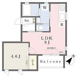 Le Lien 1LDKの間取図画像