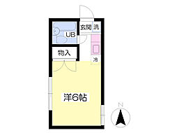 メゾン摩耶 ワンルームの間取図画像