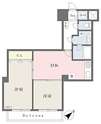 ライオンズマンション池袋 2DKの間取図画像