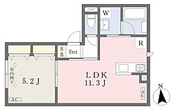 トーラスIII 1LDKの間取図画像