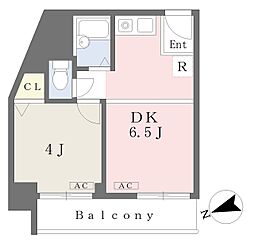 コーポ白山 1DKの間取図画像
