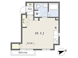 MaisondeCrea ワンルームの間取図画像