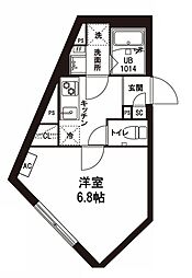 レピュア青砥レジデンス 2階1Kの間取り